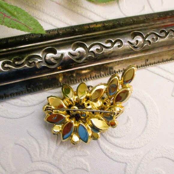 Verified JULIANA Austrian Crystal Rhinestone Dangle Bead Brooch~DeLIZZA & ELSTER - Picture 12 of 13